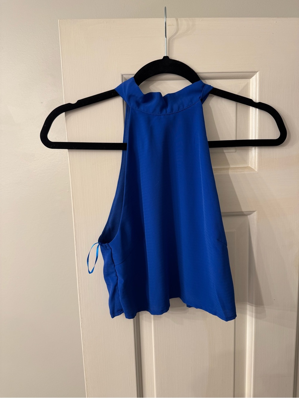 superdown Royal Blue Halter Tie-Detail Camisole